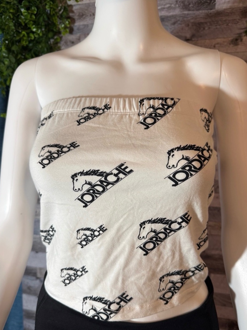 NWT! Jordache White Logo Tube Top - Strapless Women's Top